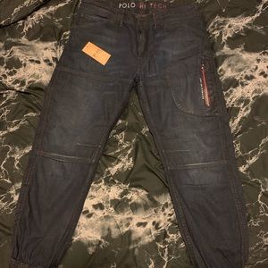 RARE polo hi tech denim joggers